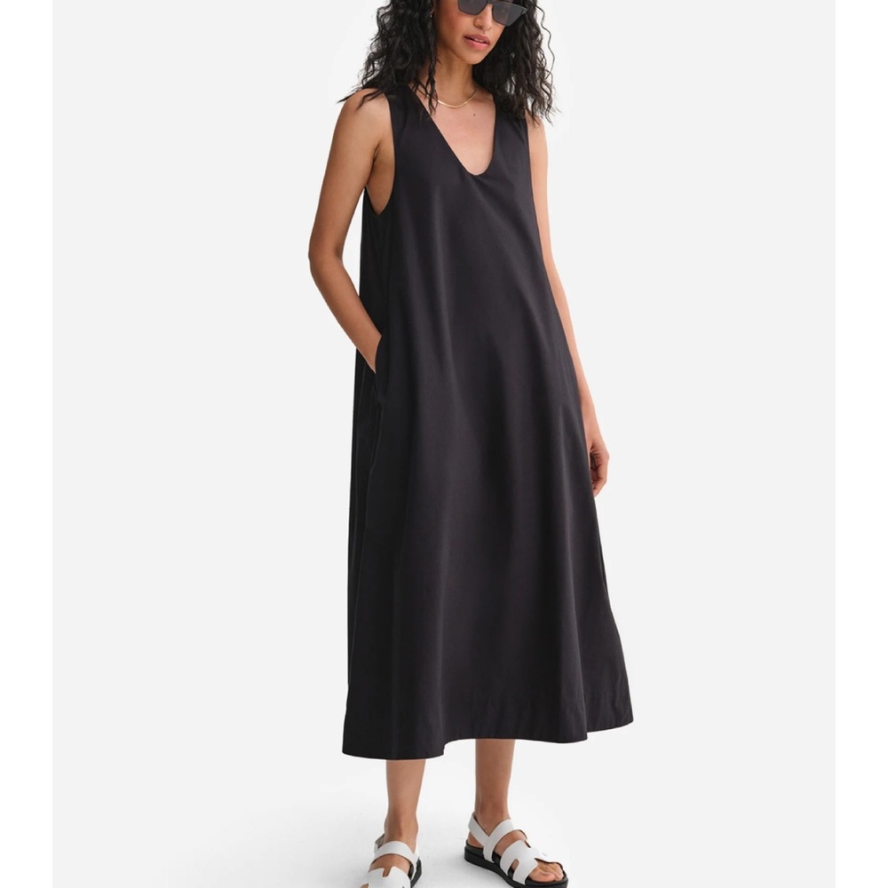 NWT Mate Organic Poplin Tank Pleated Dress XL